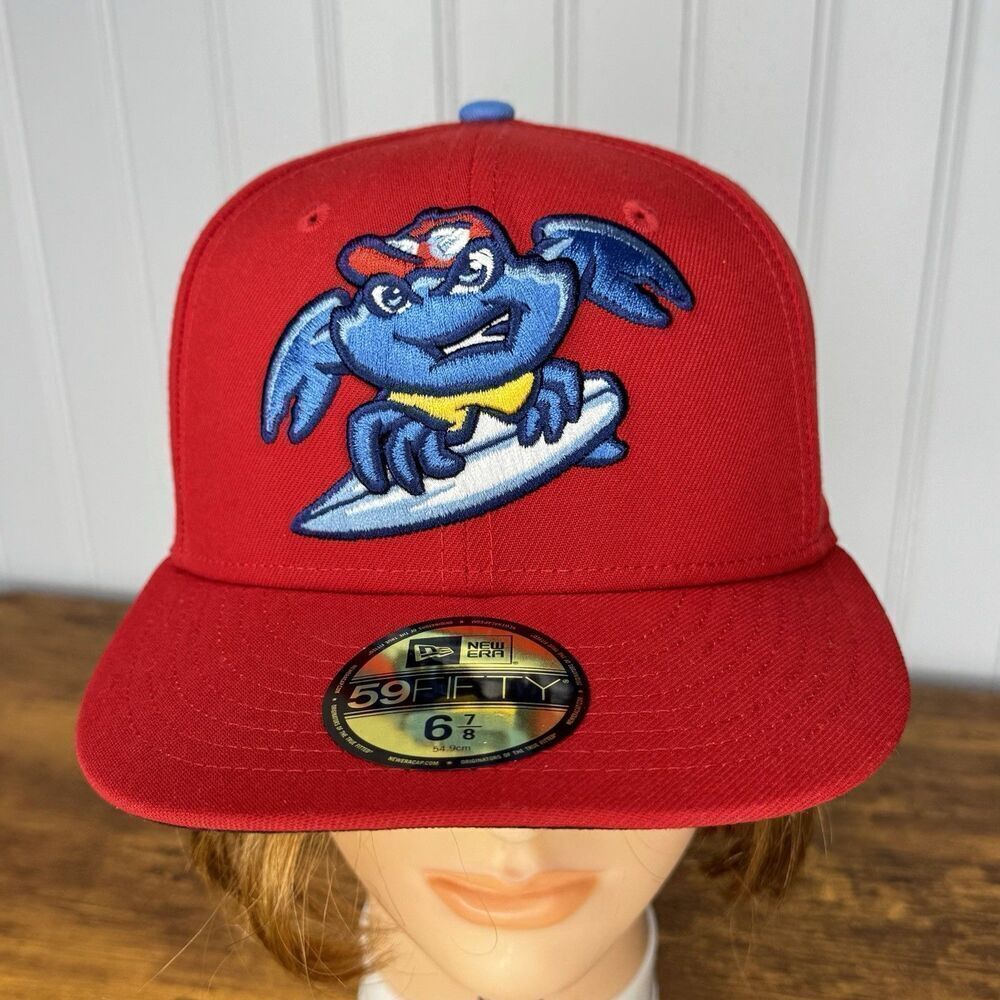 Jersey Shores BlueClaws MiLB New Era 59FIFTY Fitted Baseball Cap Hat Sz 6 7/8 NJ